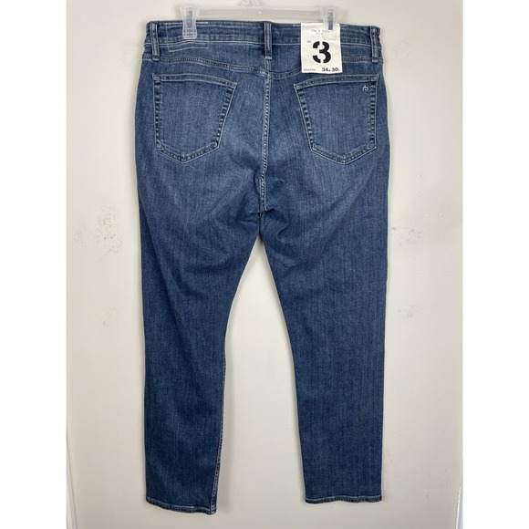 NEW Rag & Bone Fit 3 Athletic Jeans Men's 34x30 Medium Wash Denim Stretch Casual - Picture 3 of 8